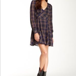 Free People Teen Spirit Minidress in blue/yellow